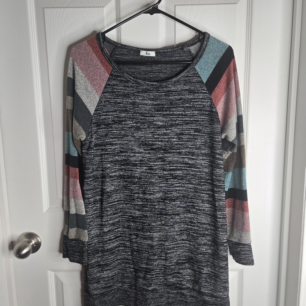 Colorful Striped Women's Sweatshirt